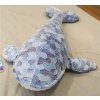 LeanToys Plyšový maskot velryba šedý 90 cm LEAN Toys