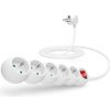 CONNECT IT CONNECT IT prodlužovací kabel 230 V, 5 zásuvek, 3 m, s vypínačem (bílý)