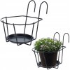 Balkónový kvetináč 24 x 18 cm, kovový