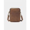 Pánska kožená crossbody taška cez rameno hnedá