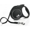 Vodítko FLEXI Black Design M pásek 5m/25kg stříbrnáNEW
