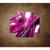 3D fialová abstrakcia - 4dielny 100x90cm