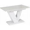 JAKS Jedálenský stôl Clark 120 cm biely mramor glamour
