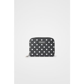Dara bags peňaženka Dara bags Wally Middle BW Dots biela čierna