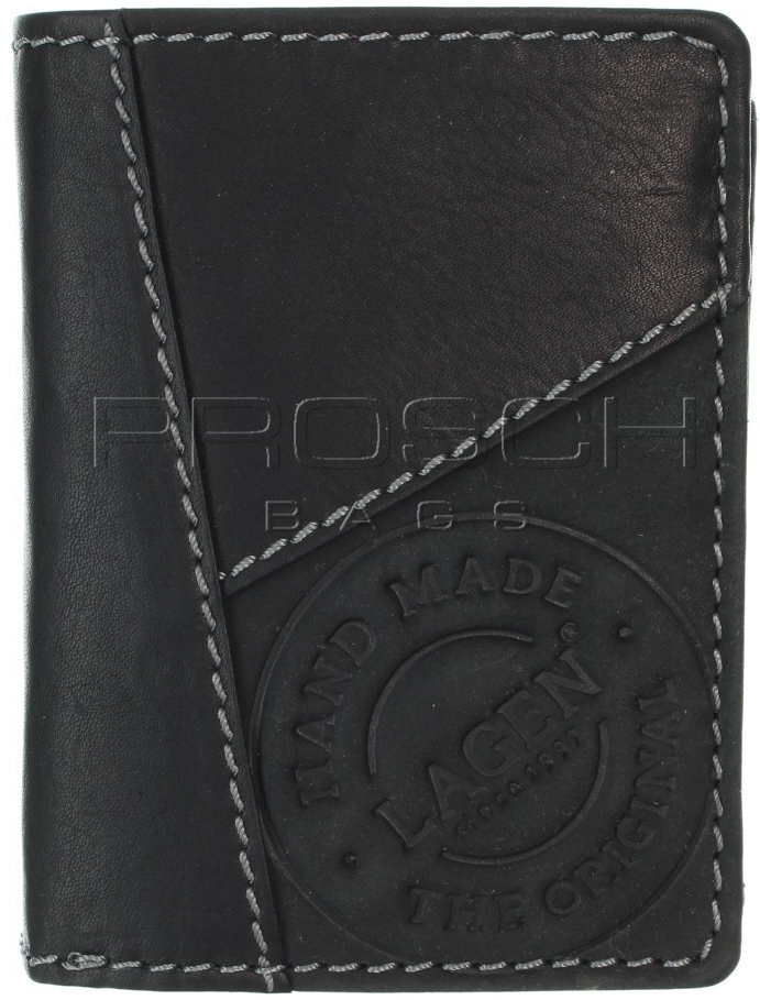 Lagen pánska kožená peňaženka 51145 čierna