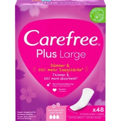 Carefree Plus Large slipové vložky s ľahkou vôňou 48 ks