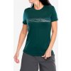 Merino tričko dámske Patagonia Cap Cool Merino Graphic Shirt - strata stripe/cascade green