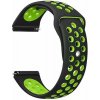 Univerzálny remienok Mobilly, 22 mm, silikónový, čierny/zelený 160 DSJ-03-00T black/yellow 22mm