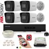 Hikvision 4 kamerový set 4Mpix IP kamery POE