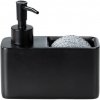Wenko Dávkovač saponátu s miestom na hubku Resa, čierna