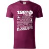 1982 v kocke - Tričko z organickej bavlny - S ( Fuchsiová )