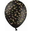 PartyDeco balóniky čierne s netopiermi