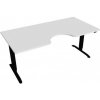 Hobis Pracovný stôl Motion Ergo, ZO, 2S, 180x70,5-120,5x90 cm, biela/čierna