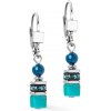 Dámske náušnice Coeur de Lion Princess Teal Glow 2103/20-0624