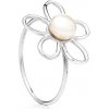 Prsteň s perlou Bunga Sterlingové striebro (925) Biela 58