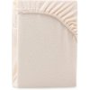 Béžová napínacia froté plachta 140x200 cm Ruby – Restilo