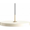 UMAGE Závesná lampa ASTERIA 43 cm, biela / zlatá, hliník