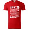 1977 v kocke - Tričko z organickej bavlny - XL ( Červená )