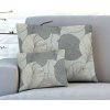 Návlek na vankúš, OXY Listy šedej , 45 x 45 cm