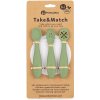 Petite&Mars Set 3 Ks Silikónových Tréningových Lyžičiek Take&match Sweet Pea 6m+