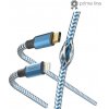 Nabíjací kábel Reflective, USB-C - Lightning, 1,5 m, nylon, modrý - HAMA 00201561
