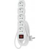 Predlžovací kábel s vypínačom 5 zásuviek 3m 3x 1,5mm, biely