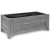 Vingo Drevený záhradný truhlík - sivý, 79 x 39 x 30 cm