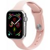 AppleKing tenký silikónový remienok pre Apple Watch 45 mm / 44 mm / 42 mm - svetloružový - možnosť vrátiť tovar ZADARMO do 30tich dní