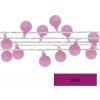 EMOS LED svetelná cherry reťaz – guličky 2,5 cm, 4 m, vonkajšia aj vnútorná, ružová, časovač D5AP01