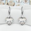MSPERK Strieborné dámske náušnice srdcia Exclusive Crystal Aurore Boreale Ag 925/1000