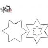 Orion 2-dielna sada výrezov z nehrdzavejúcej ocele motív hviezdy 4,5 cm 2 ks strieborná