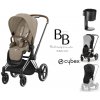 Set Cybex Priam 4 Matt Black + Seat Pack 2024 s doplnkami ZADARMO Cozy Beige