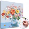 Maľovanie podľa čísel FAREBNÁ KYTICA – nízka náročnosť 50x50 cm