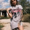 Yakuza dámske šaty Night Flower Urban GKB 25130 grey