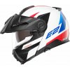 Výklopná helma Schuberth E2 Defender bílá/modrá/červená 2XL