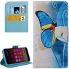 Peňaženkové puzdro Blue Butterfly na ALCATEL ONETOUCH 6045Y IDOL 3 (5.5)