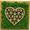 Machový obraz Geometrické srdce 30x30cm