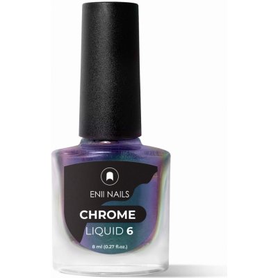 ENII NAILS Chrome Liquid 6 - Tekutý chrómový prášok, modro fialová aurora 8 ml