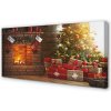 Obraz na plátne Krb Vianočné darčeky 100x50 cm