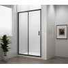 Polysan EASY BLACK sprchové dvere do niky 1500mm, číre sklo, posuvné dvere SPH EL1515B