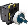 Tracon Electric NYK3-SL21B Otočný spínač podsvietený 2-poloh. NO+NC IP65 modrý