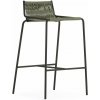 Zelená kovová barová stolička (výška sedadla 65 cm) Emily – Marckeric