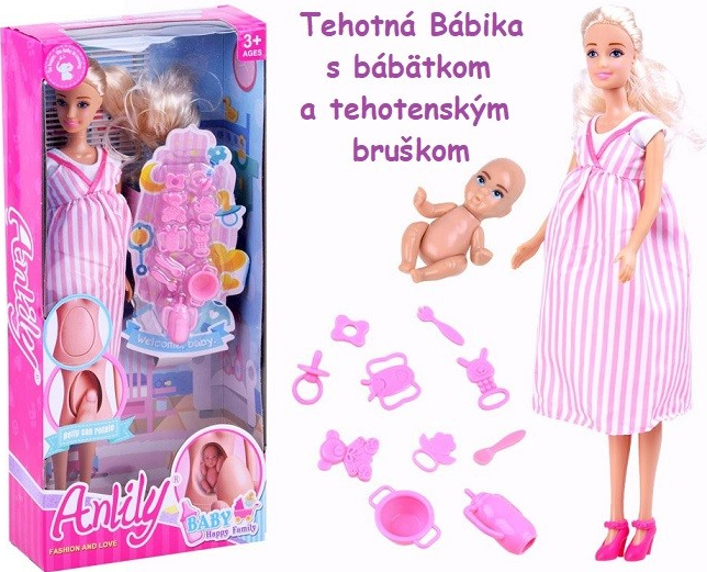 Barbie s bábätkom tehotná s tehotenským bruchom modrá od 15 € - Heureka.sk