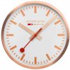 Mondaine A995.CLOCK.17SBK Rose Gold Wall Clock, Station Clock 40 cm Made Off aluminum