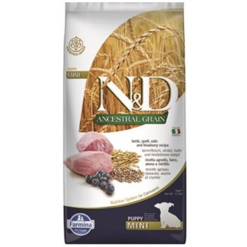 N&D dog Low Grain Adult Mini Lamb, Spelt, Oats & Blueberry 2,5 kg