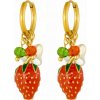 Náušnice Strawberry Delight (18K pozlátená nehrdzavejúca oceľ)