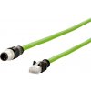 Metz Connect 142M4D15100 M12 sieťové káble, prepojovacie káble CAT 5e S/UTP 10.00 m zelená krytie PUR, odolný proti kyselinám, odolný proti ozónu, odolný proti; 142M4D15100