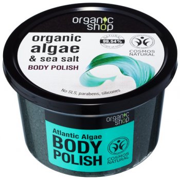 Organic Shop telový peeling Organické riasy a Morská soľ 250 ml