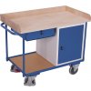 Variofit Dielenský vozík, 1 zásuvka a skrinka, Variofit, do 400 kg, š x h x v: 122 x 64 x 95,5 cm, modrá/antracit Farba: modrá RAL5010