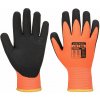 PORTWEST THERMO PRE ULTRA AP02 / Zateplené, vodeodolné rukavice, pieskový nitril - čierna / oranžová S